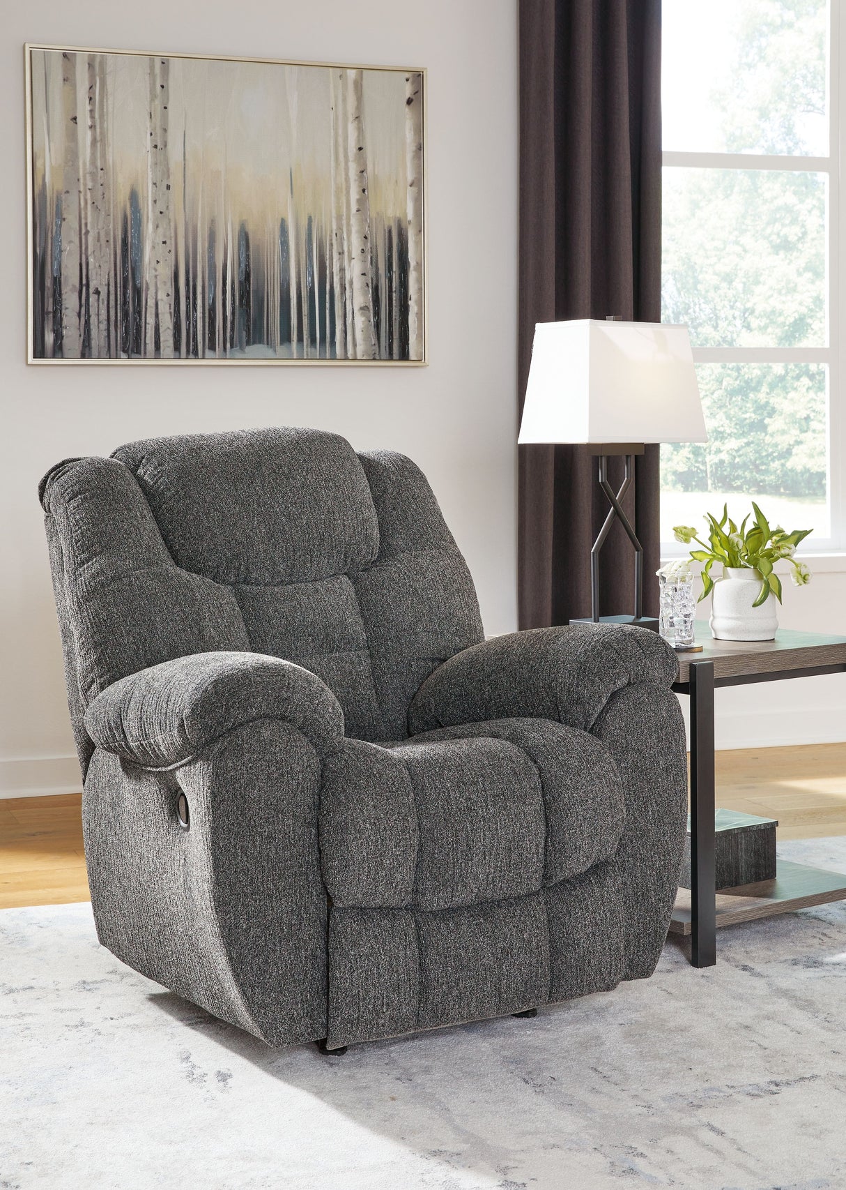 Foreside - Rocker Recliner - Charcoal