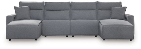 ModMax II - Salt And Pepper - Reclining Sectional