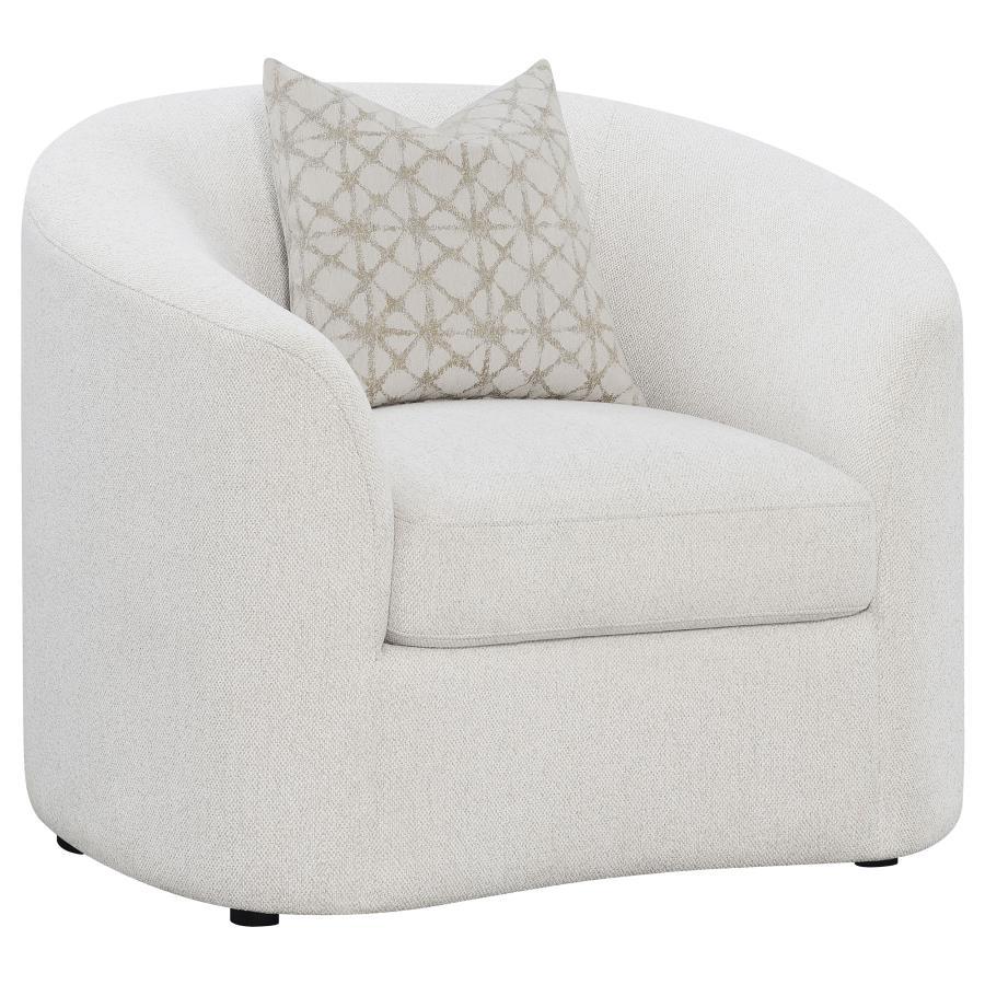 Rainn - Boucle Upholstered Sloped Arm Accent Chair