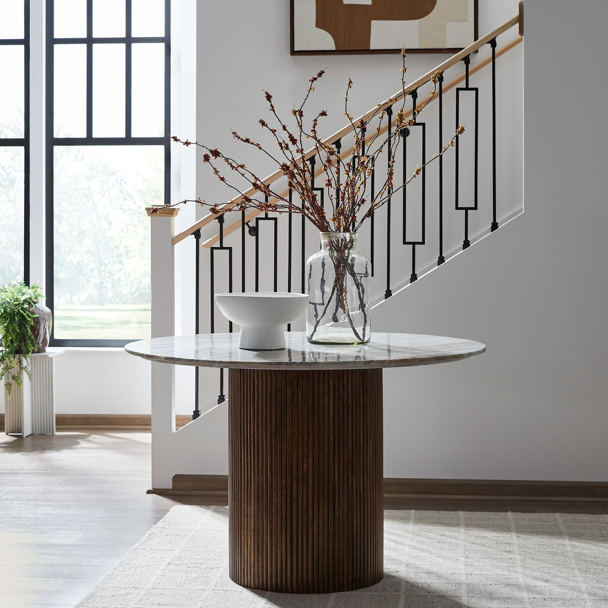 Kaleidoscope - Pedestal Table- Brown