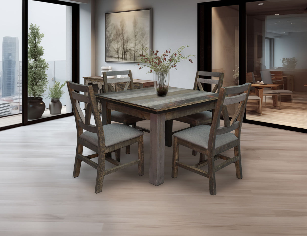 Loft - Chair With Fabric Seat (Set of 2) - Two Tone Gray / Brown