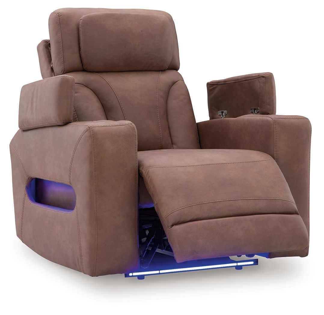 Clean-Slate - Power Recliner / Adj Headrest - Caramel