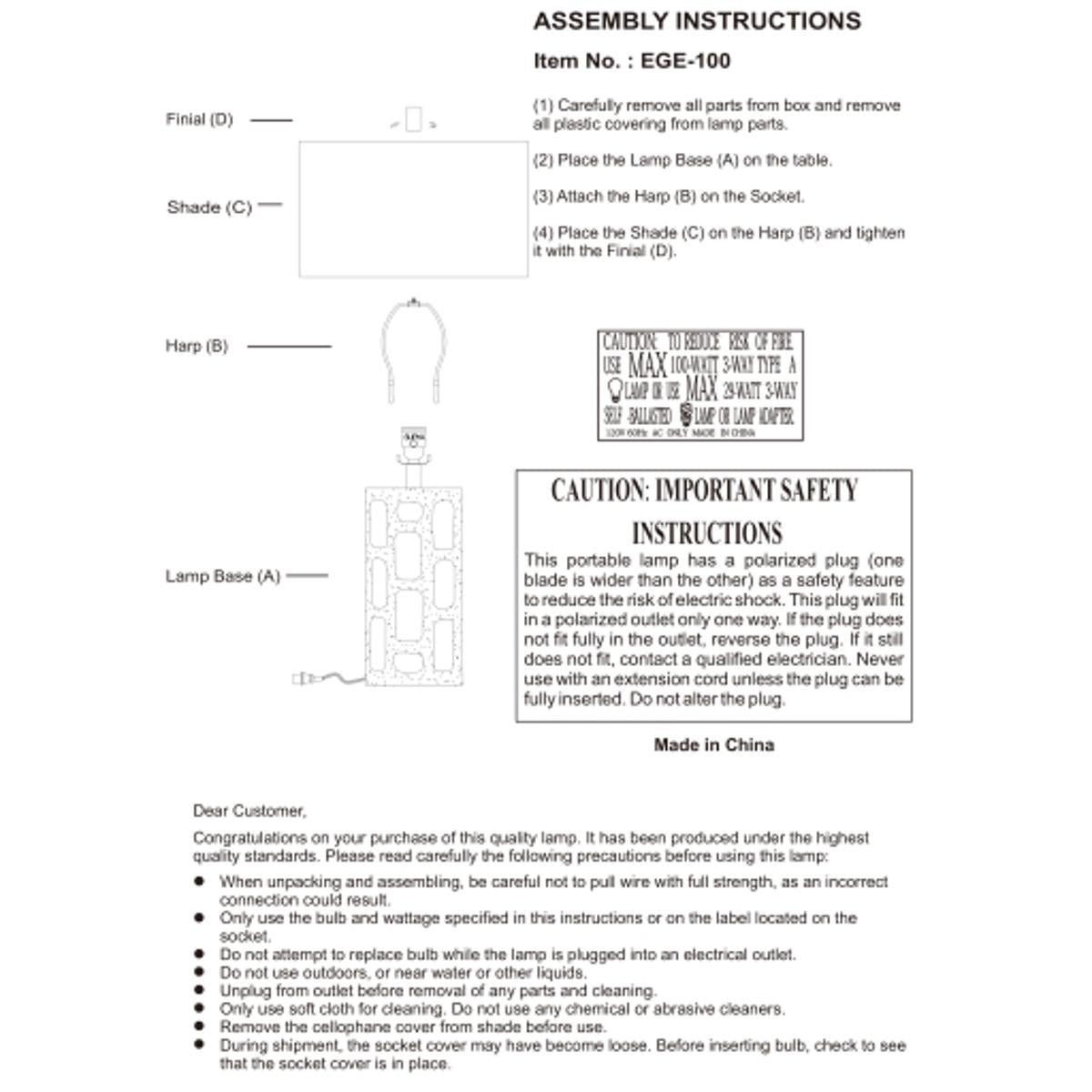 Surya Egerton Table Lamp