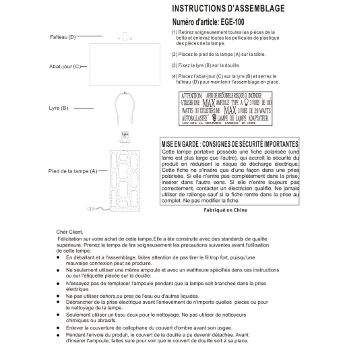 Surya Egerton Table Lamp