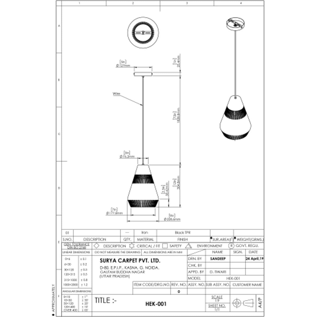 Surya Henrik Ceiling Light