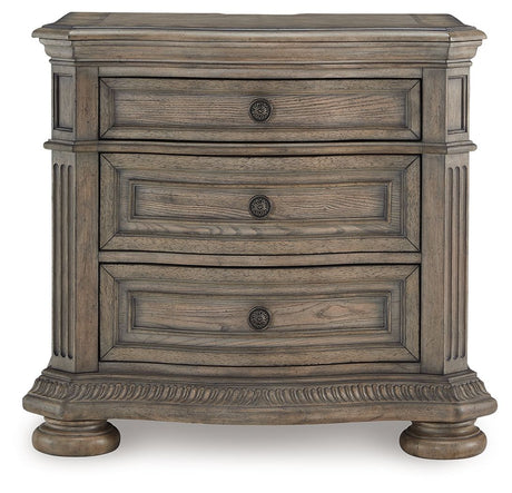 Ardenfield - Three Drawer Night Stand - Light Brown