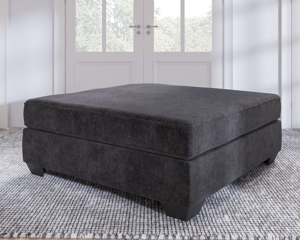 Lavernett - Oversized Accent Ottoman - Charcoal