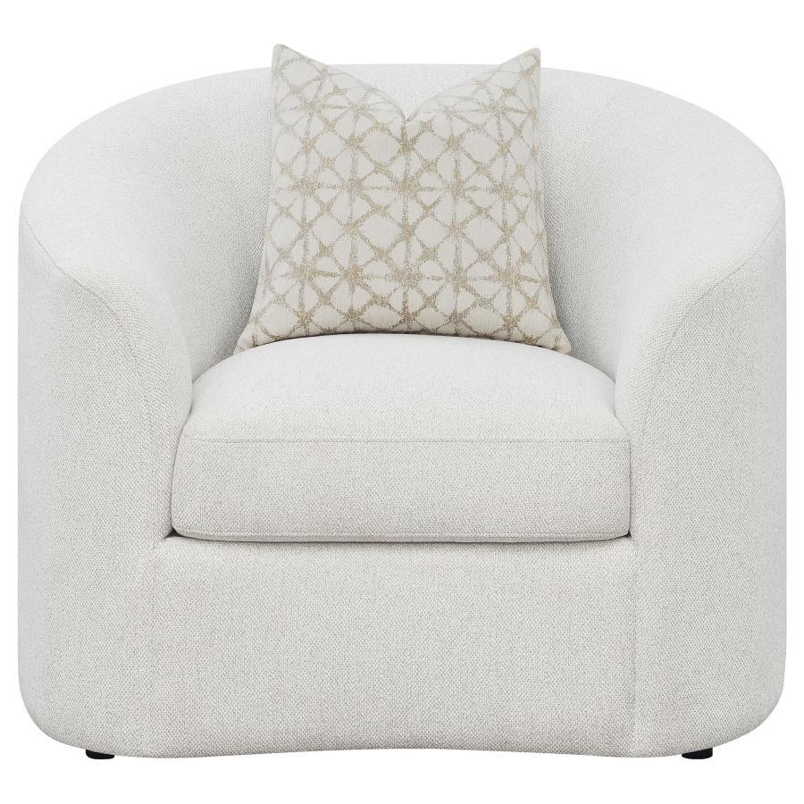 Rainn - Boucle Upholstered Sloped Arm Accent Chair