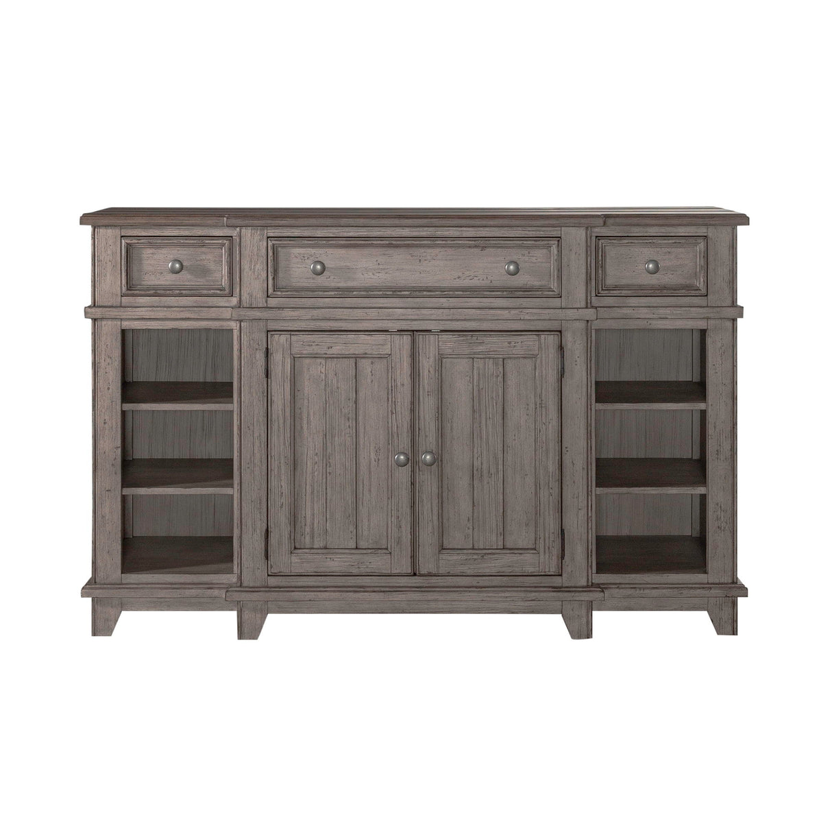 River Place - Breakfront Server - Medium Gray