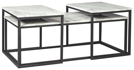 Donnesta - Occasional Table Set (Set of 3) - Gray / Black