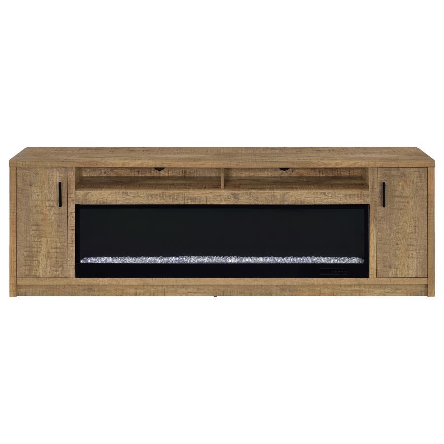 Eddy - 79" 2-Door TV Stand Fireplace Media Console - Mango