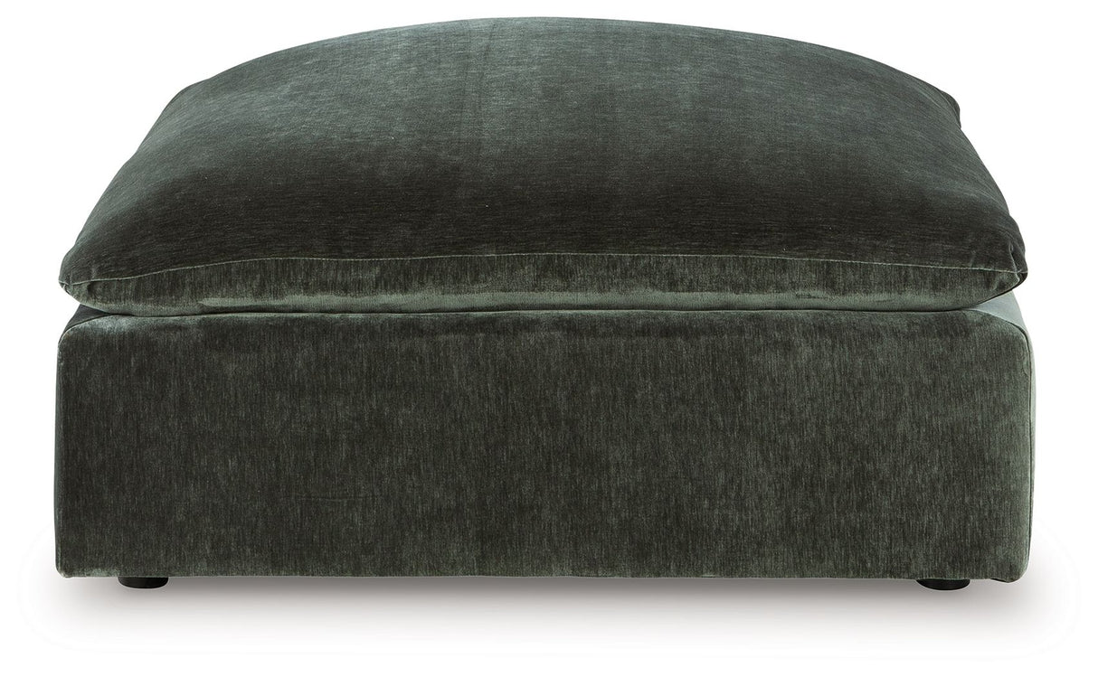 Carriage View - Oversized Accent Ottoman - Jade