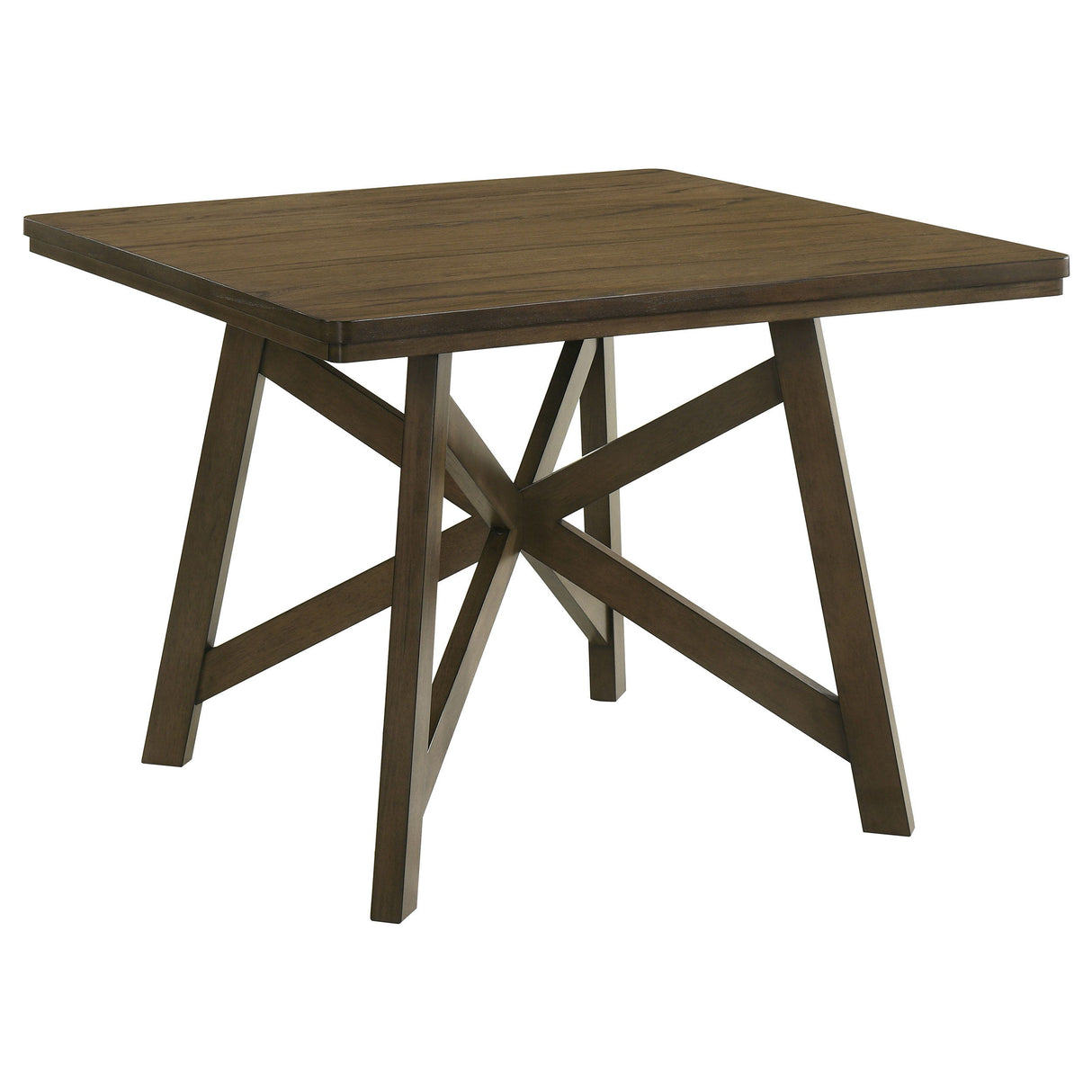Canfield - Square Counter Height Dining Table With Brown Mindi Wood Finish - Cozy And Stylish Kitchen Or Dining Table For Modern Interiors