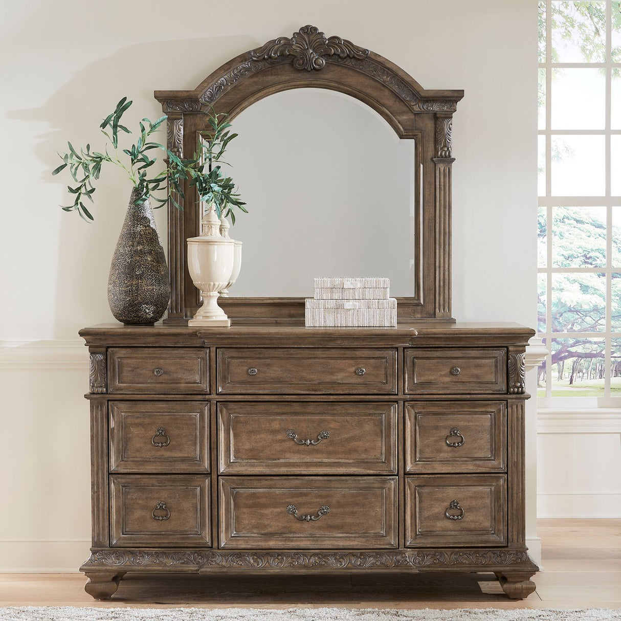 Carlisle Court - Optional Dresser & Mirror - Brown
