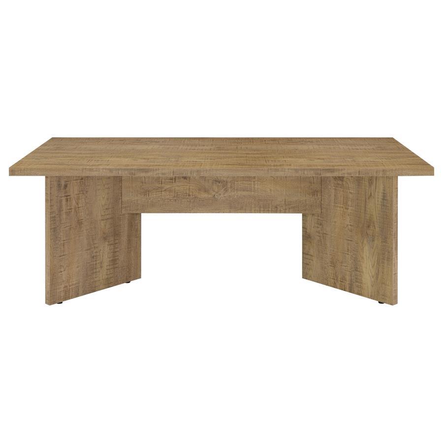 Jamestown Composite Wood Dining Table – Mango Wood-Look Finish, Rectangular Table with V-Shaped Pedestal Base, Spacious Modern Kitchen & Dining Room Table