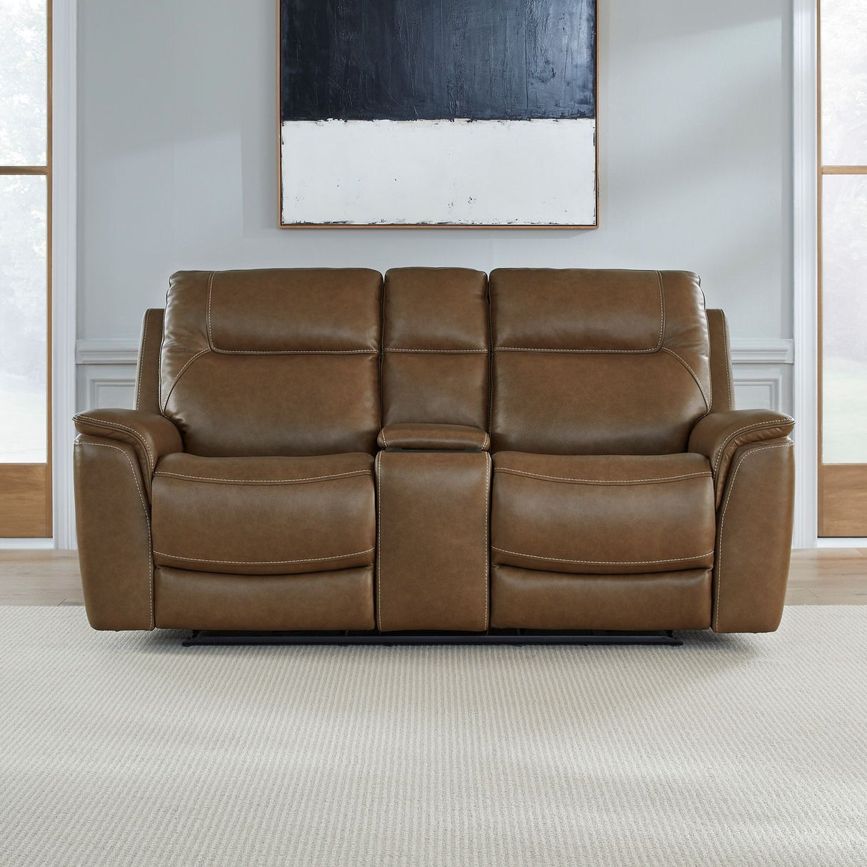 Collins - Loveseat With Console P3 & ZG - Brown