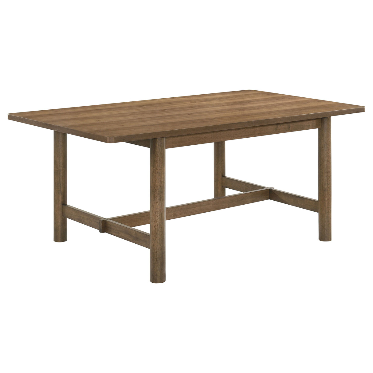 Crestmore Rectangular Wood Dining Table – Solid Walnut Finish, Modern Minimalist Design with Durable Hardwood Construction for Elegant Dining