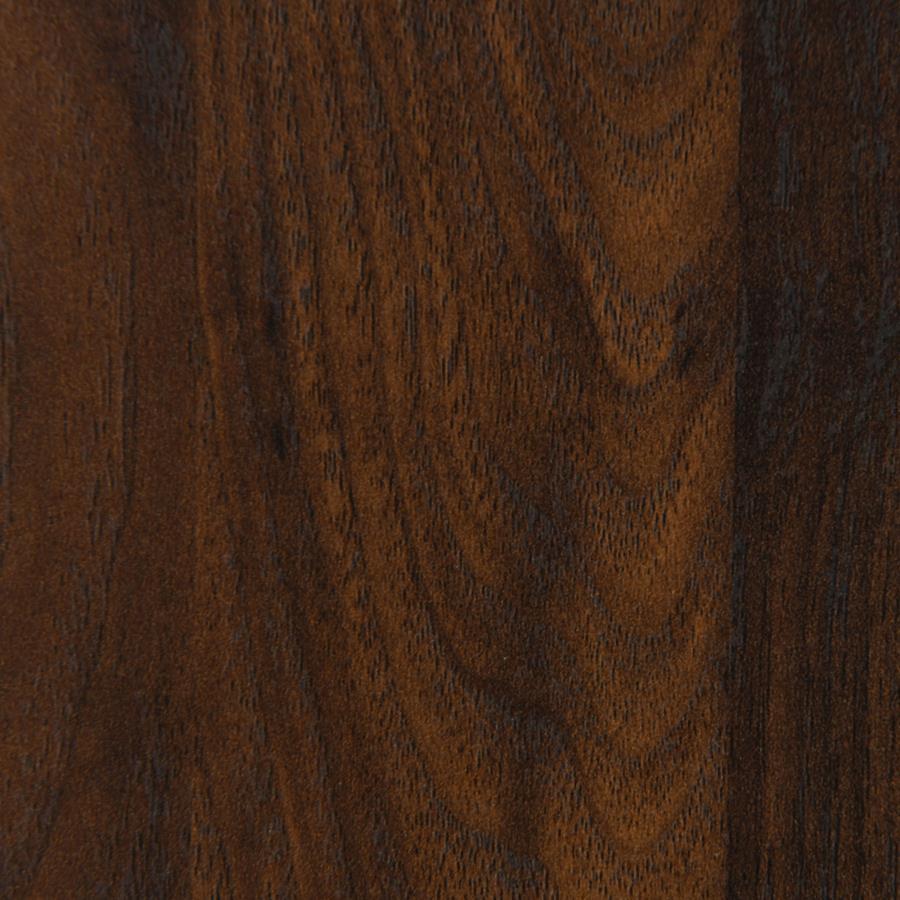 Welsley Dresser Mirror in Walnut – Modern Flat Glass Design, Clean Framing with Square Corners, Contemporary Bedroom Accent, 39.5"W x 39.5"H