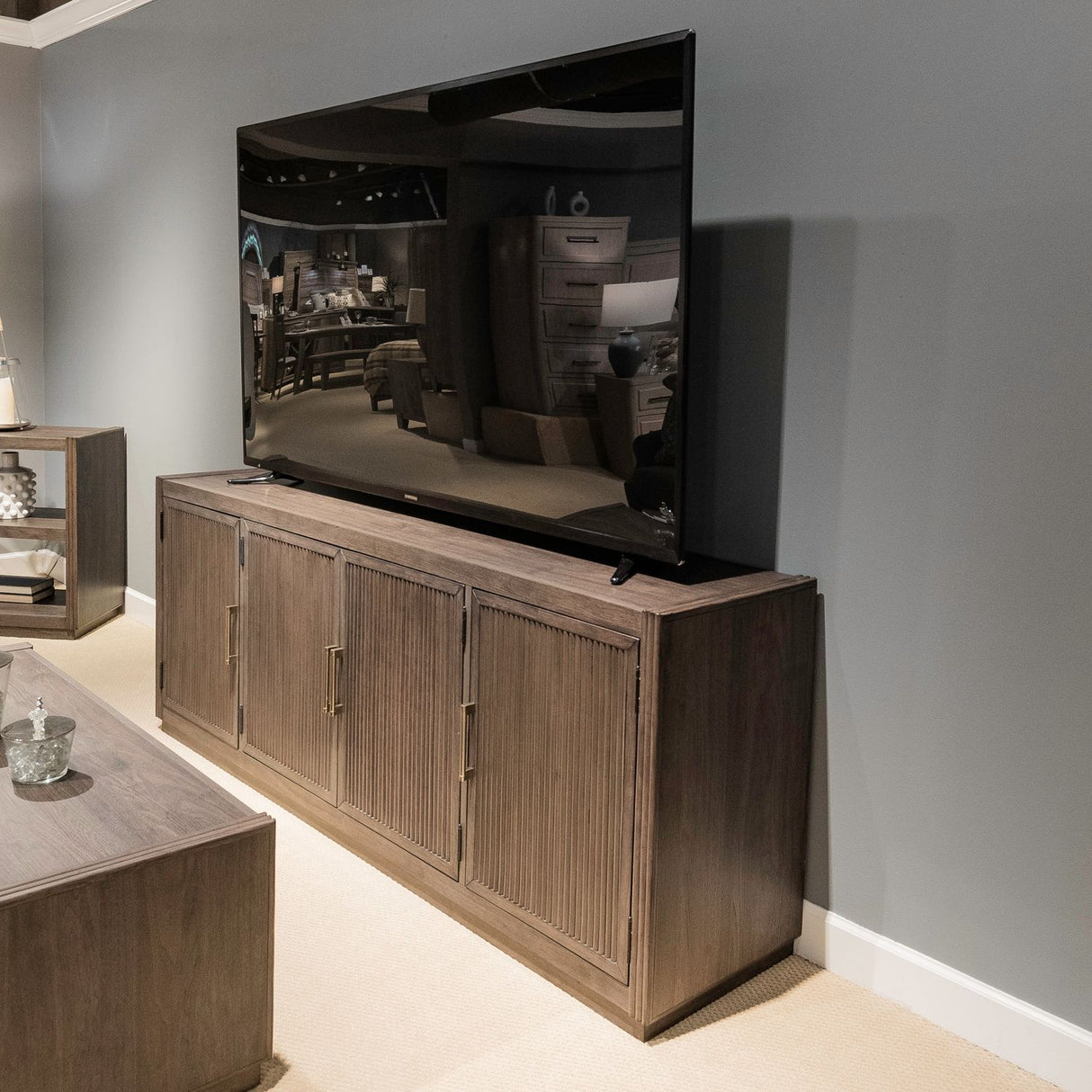 Modern Edge - 77" TV Console - Brown