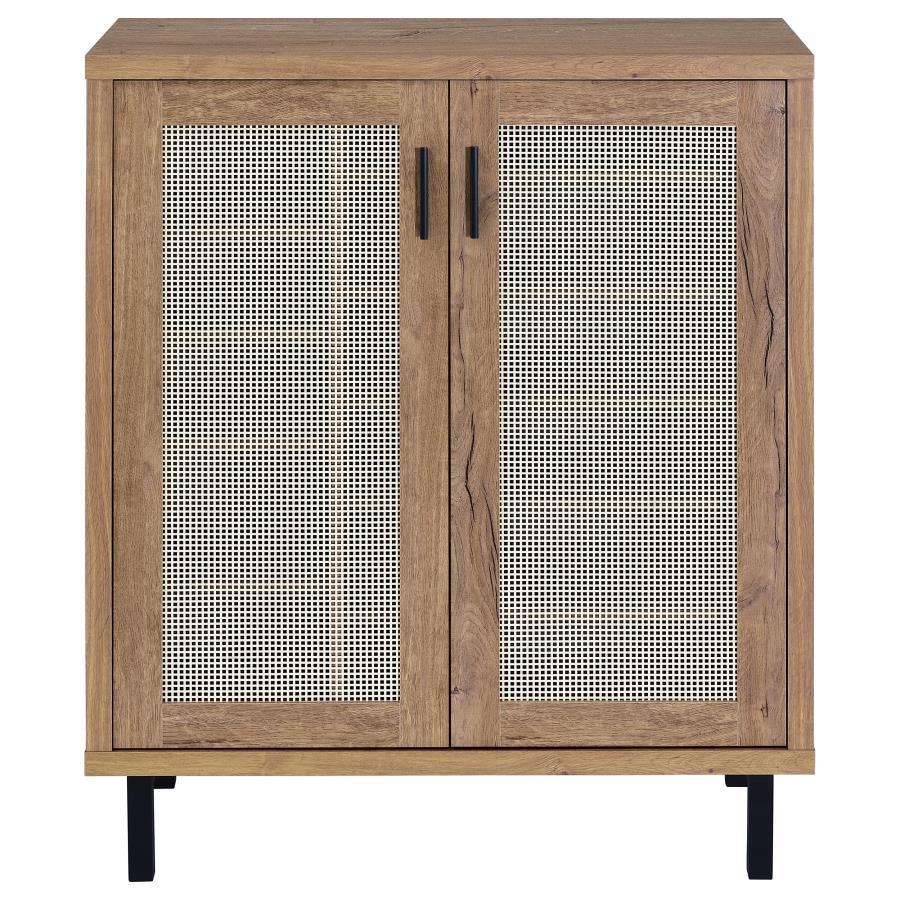 Teller 2-Door Shoe Storage Cabinet – Natural Oak Finish with Dual Doors, Spacious Interior for Organized Footwear, Modern Entryway or Closet Storage