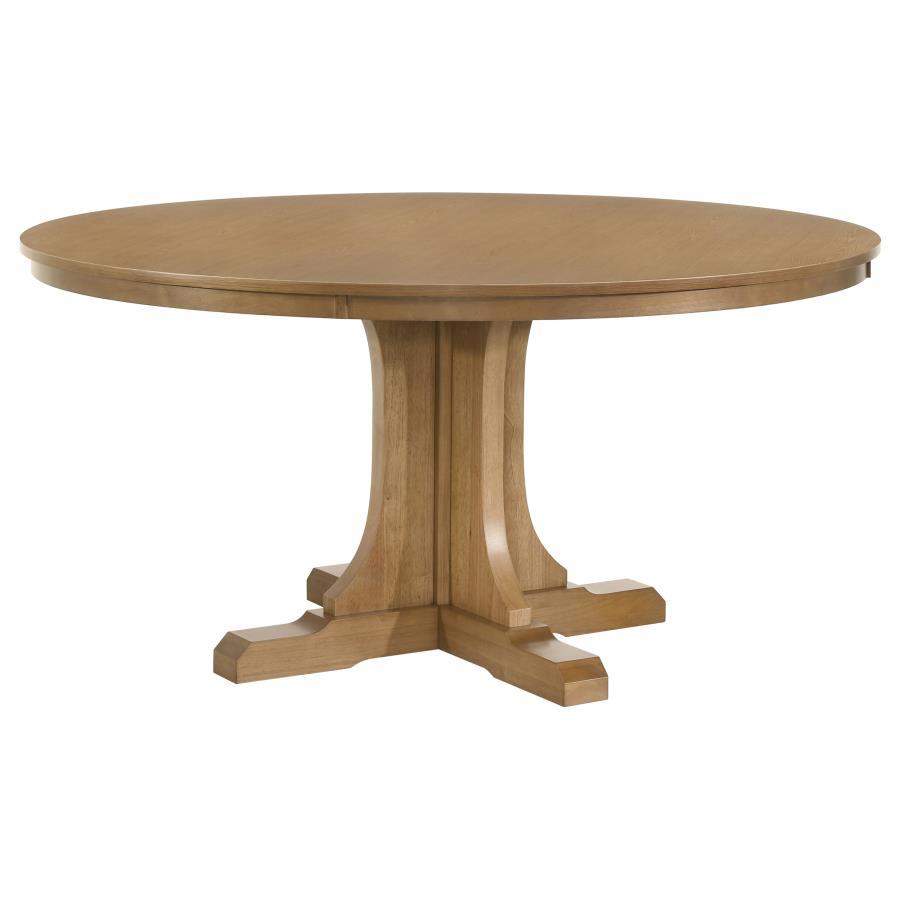 Hartville - 60" Round Dining Table - Natural Light Brown