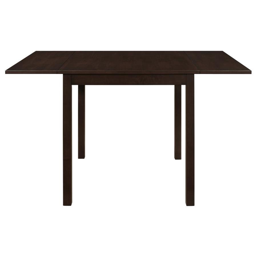 Kelso Rectangular Extension Dining Table – Cappuccino Finish with Foldable Ends, Sleek Modern Design, and Space-Saving Functionality