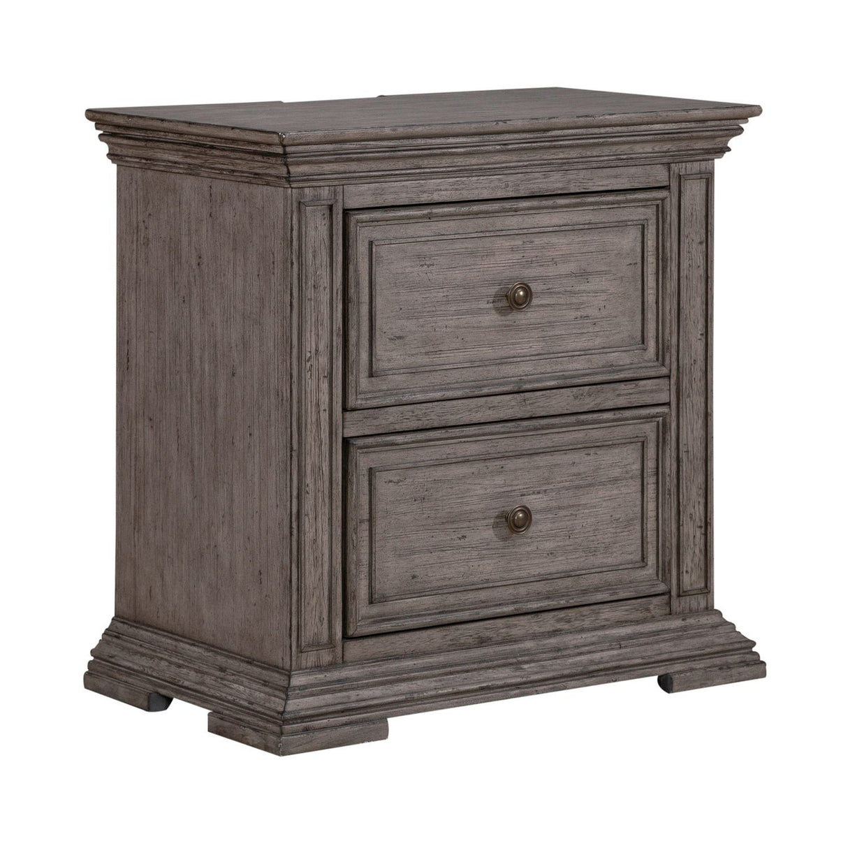 Big Valley - 2 Drawer Night Stand w/ Charging Station