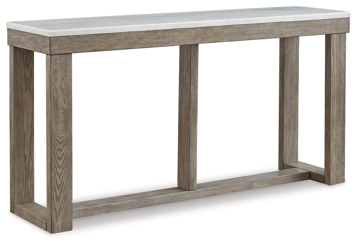 Loyaska - Sofa Table - Brown / Ivory
