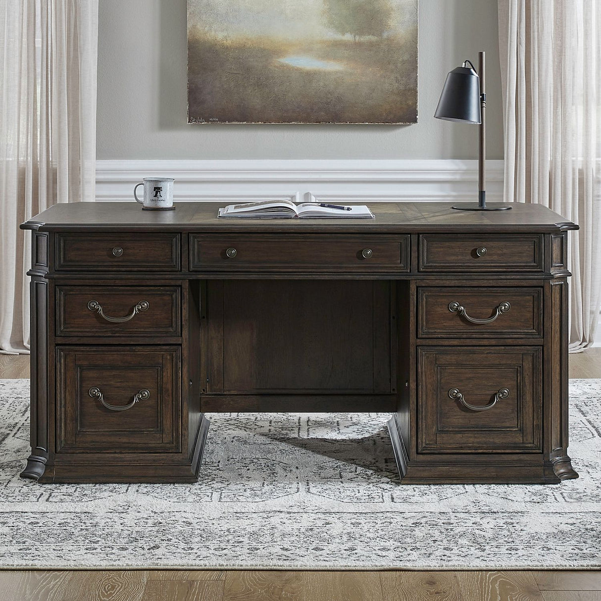 Provence Park - Jr Executive Desk - Brown