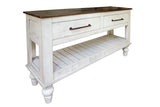 Rock Valley - Sofa Table - White / Brown