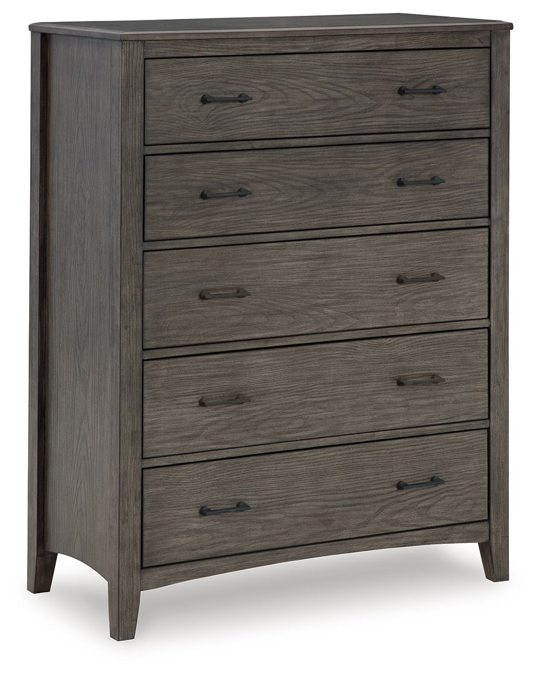Montillan - Five Drawer Chest - Grayish Brown