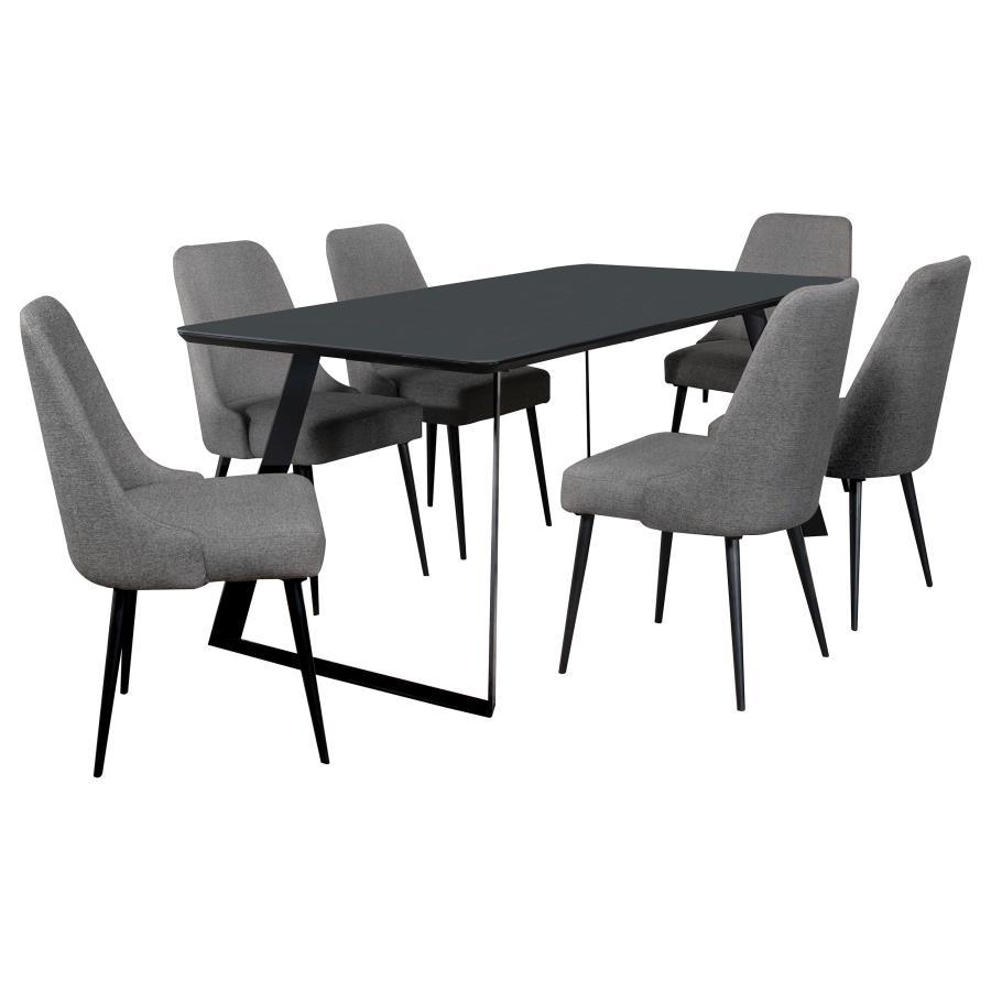Smith - Rectangular Ceramic Top Dining Table Set