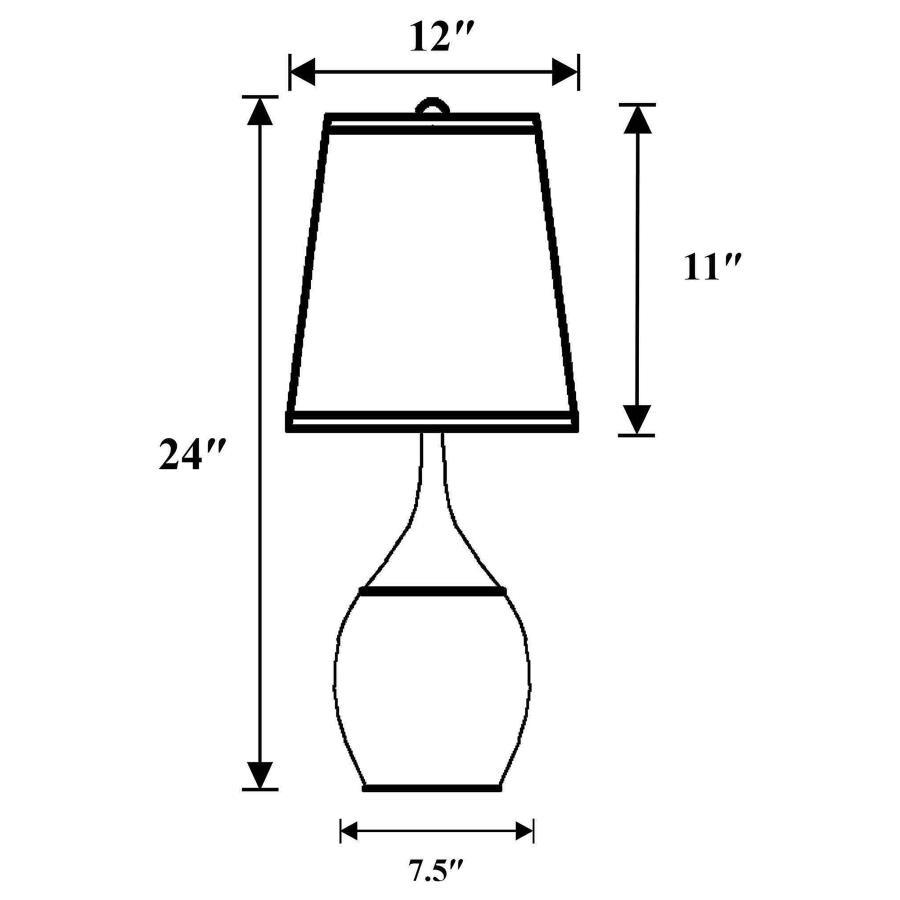 Tenya Empire Shade Urn Table Lamp Set of 2 – Brushed Silver Finish, Tapered White Shades, Modern Transitional Design for Bedroom, Living Room, or Office