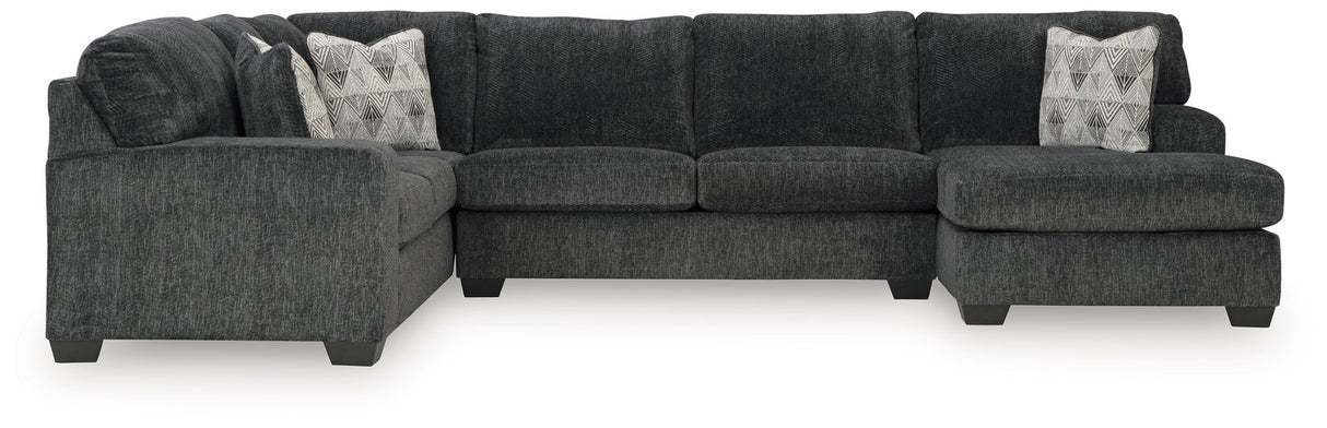 Hollyview - 3-Piece Sectional With Raf Corner Chaise - Shadow