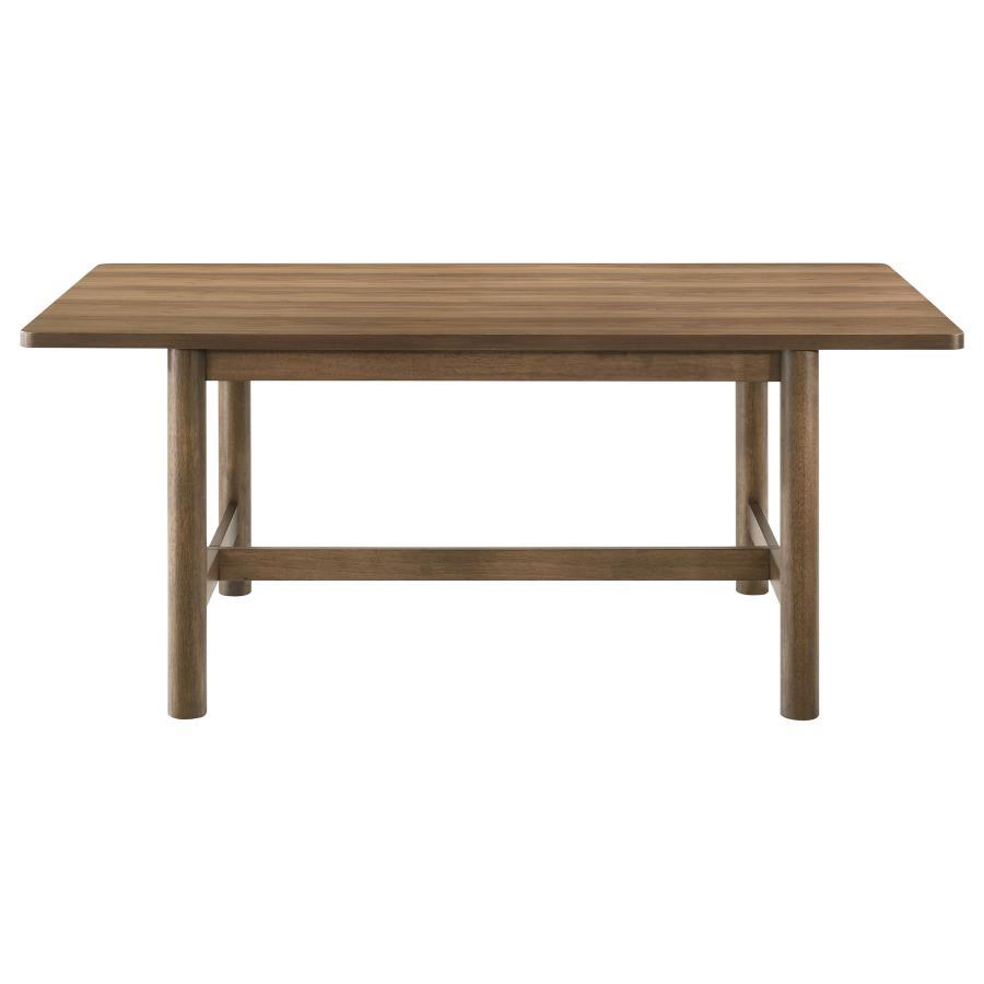 Crestmore Rectangular Wood Dining Table – Solid Walnut Finish, Modern Minimalist Design with Durable Hardwood Construction for Elegant Dining