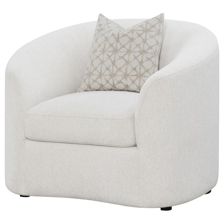 Rainn - Boucle Upholstered Sloped Arm Accent Chair