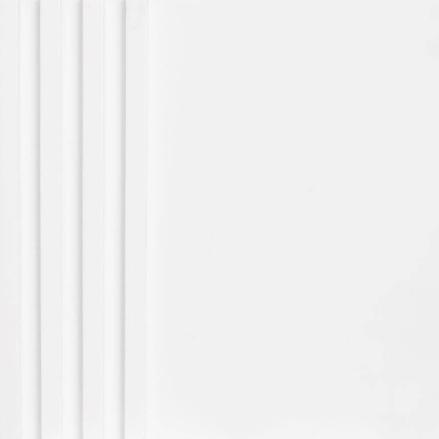 Acadia Round Dining Table with Sintered Stone Top – White Marble-Effect Surface, Modern Pedestal Base with Vertical Reeded Details for Stylish Dining