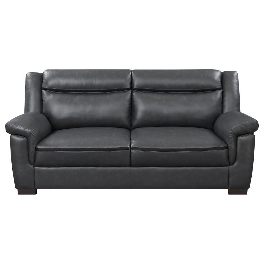 Arabella Upholstered Padded Arm Sofa – Modern Sleek Design with Soft Upholstery, Padded Seating, and Subtle Stitching for Stylish Living Rooms