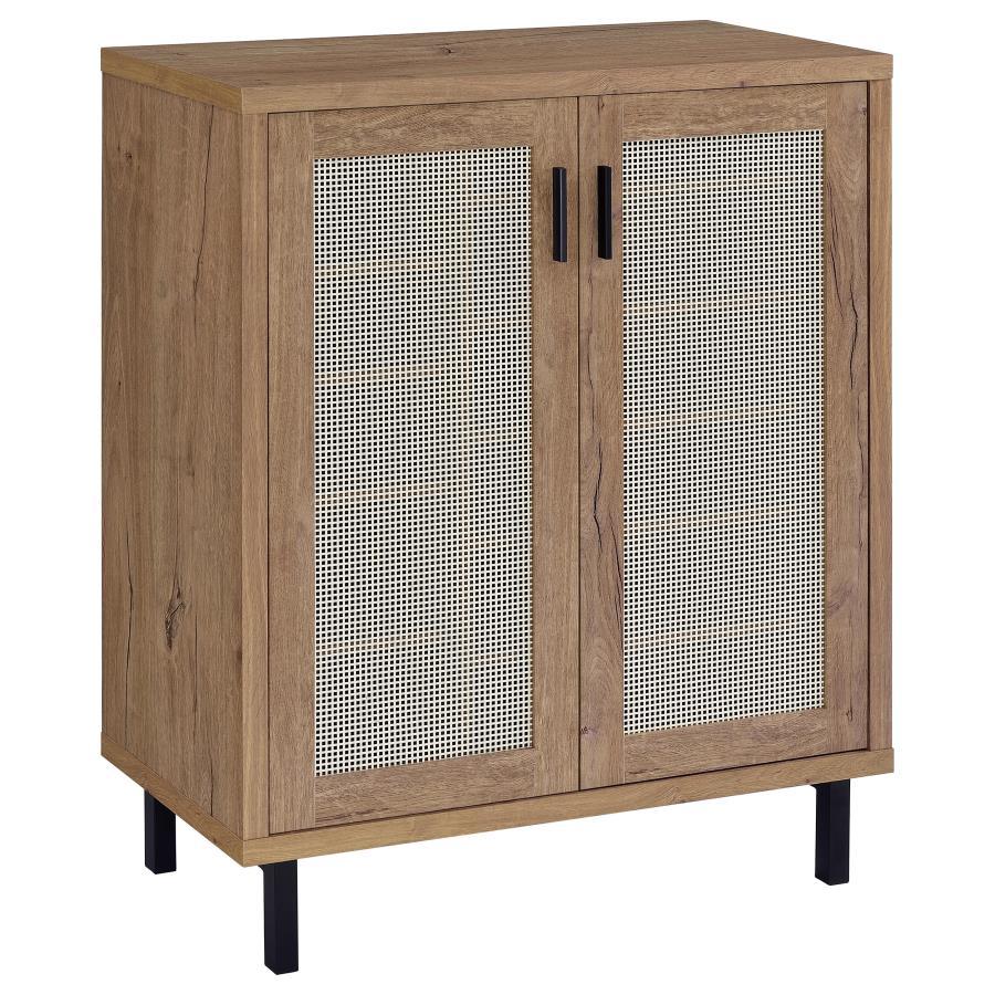 Teller 2-Door Shoe Storage Cabinet – Natural Oak Finish with Dual Doors, Spacious Interior for Organized Footwear, Modern Entryway or Closet Storage