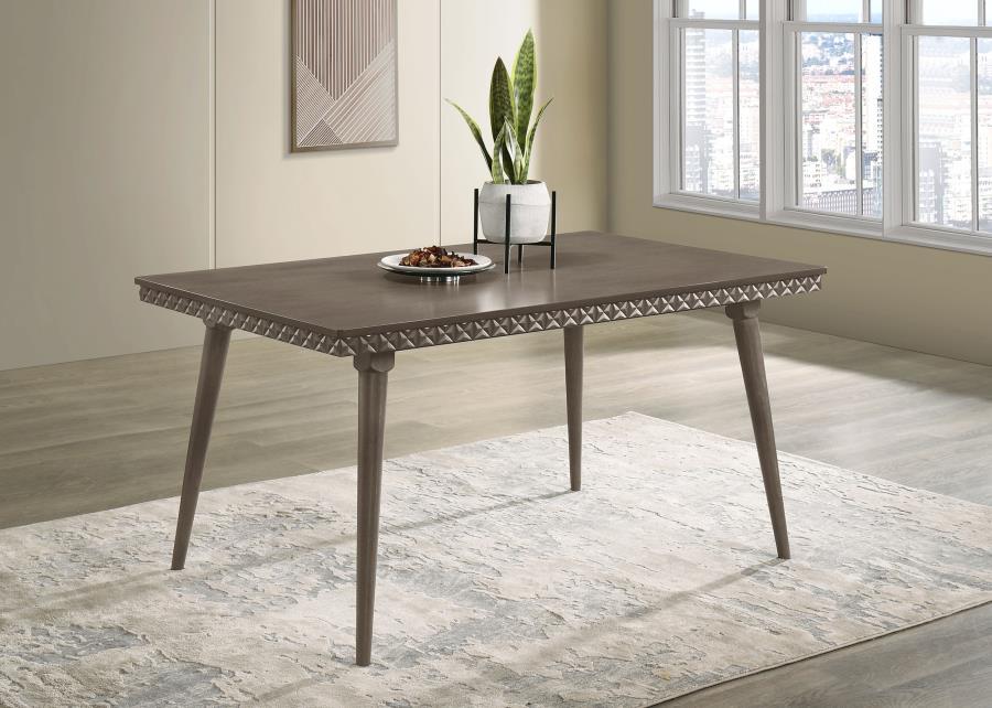 Onslow - Rectangular Wood Dining Table With Tapered Legs And Dark Brown Finish - 59 Inch Dining Table For Modern Or Transitional Spaces