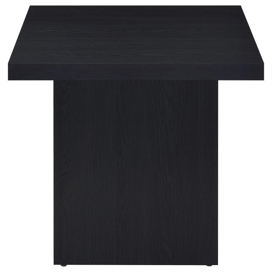 Max Square Engineered Laminate End Side Table – Black Accent Table with Scratch-Resistant Surface, Modern Minimalist Living Room Furniture, Durable & Stylish