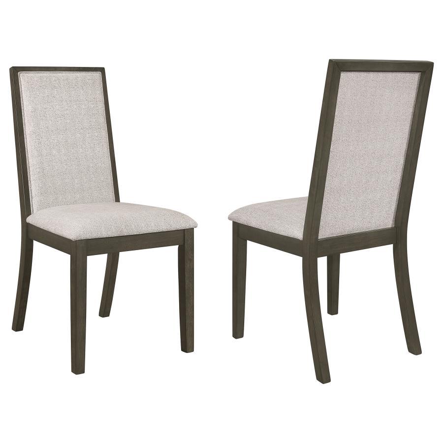 Kelly Upholstered Dining Side Chairs – Dark Gray Set of 2, Transitional Design with Plush Cushioning & Elegant Support for Stylish Dining Spaces