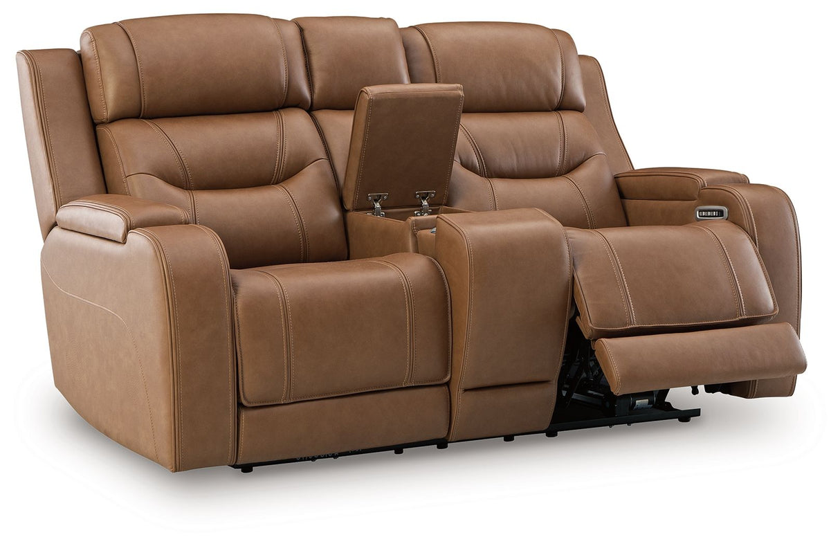 Knightington - Power Reclining Loveseat With Audio Seating