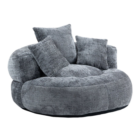 Lazy Sofa High Back Bean Bag Chair Couch With 3 Pillows