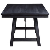 Newport - Rectangular Wood Trestle Dining Table - Black