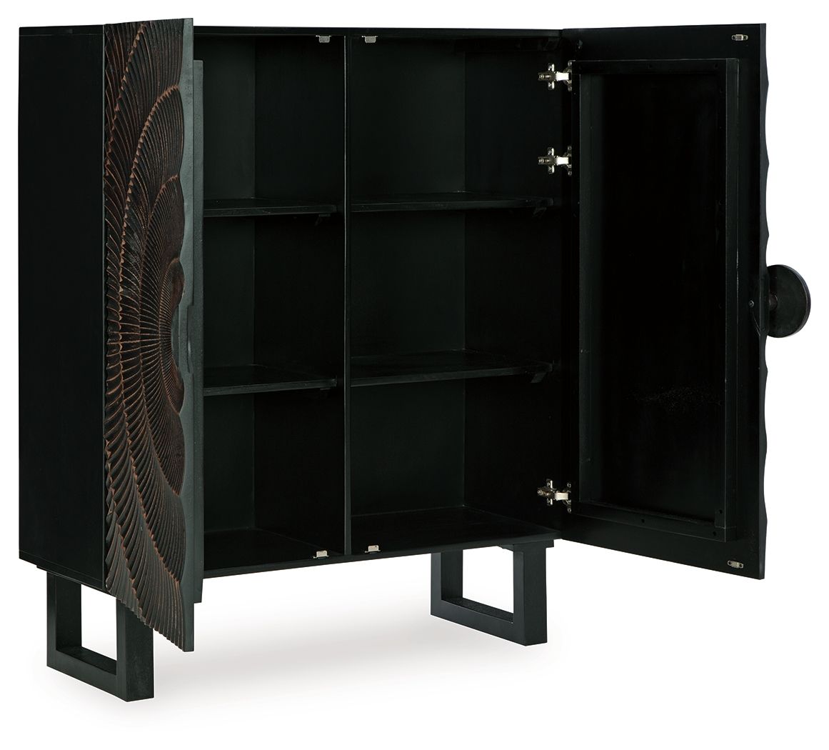 Fosterman - Distressed Black - Accent Cabinet