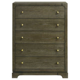 Gran Park - 5-Drawer Bedroom Chest Of Drawers - Dark Cocoa