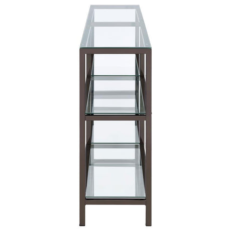 Kate - Console Bookcases - Black Nickel