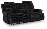 Rhine Falls - Onyx - Reclining Power Sofa With Drop Down Table
