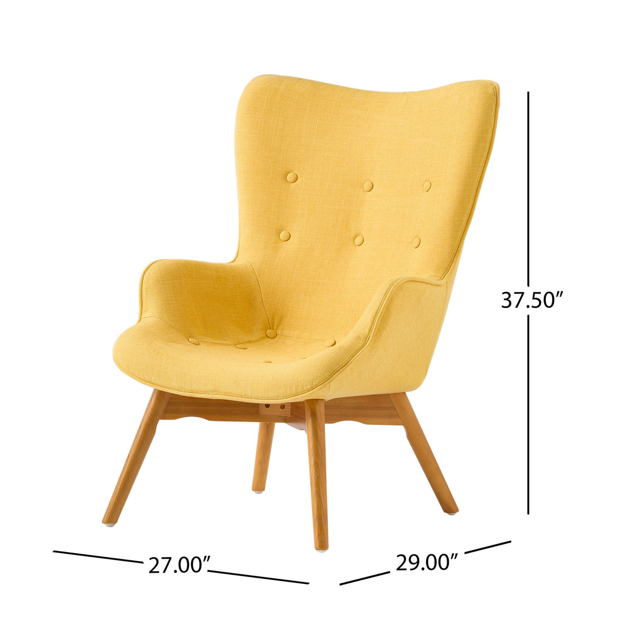 Mid Century Modern Arm Chairs For Living Room - Yellow
